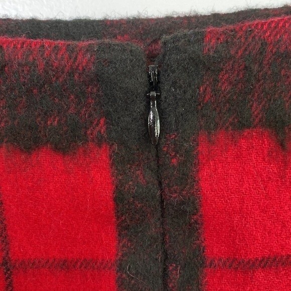 Talbots Wool Blend Buffalo Plaid Window Pane Pencil Skirt Lined Back Slit Warm - Picture 5 of 15